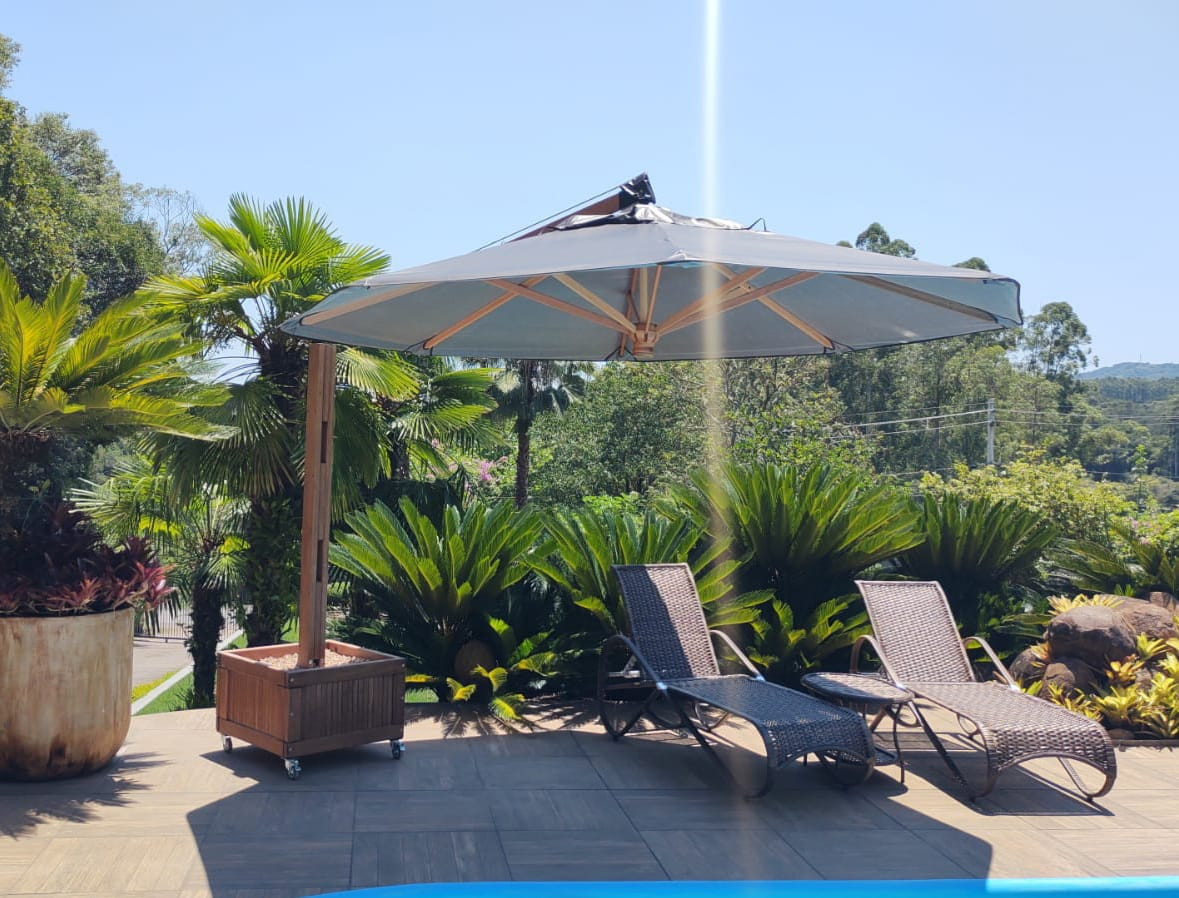 Ombrelone Lateral Premium 3.5 Redondo com Floreira 