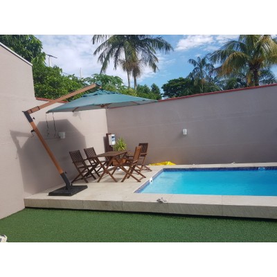 Ombrelone Slim Lateral  2.9m Redondo com base fibra - Cor VERDE MILITAR