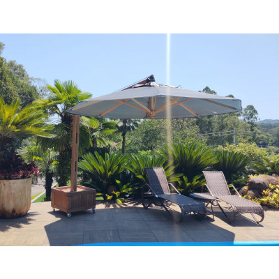 Ombrelone Lateral Premium 3.5 Redondo com Floreira 